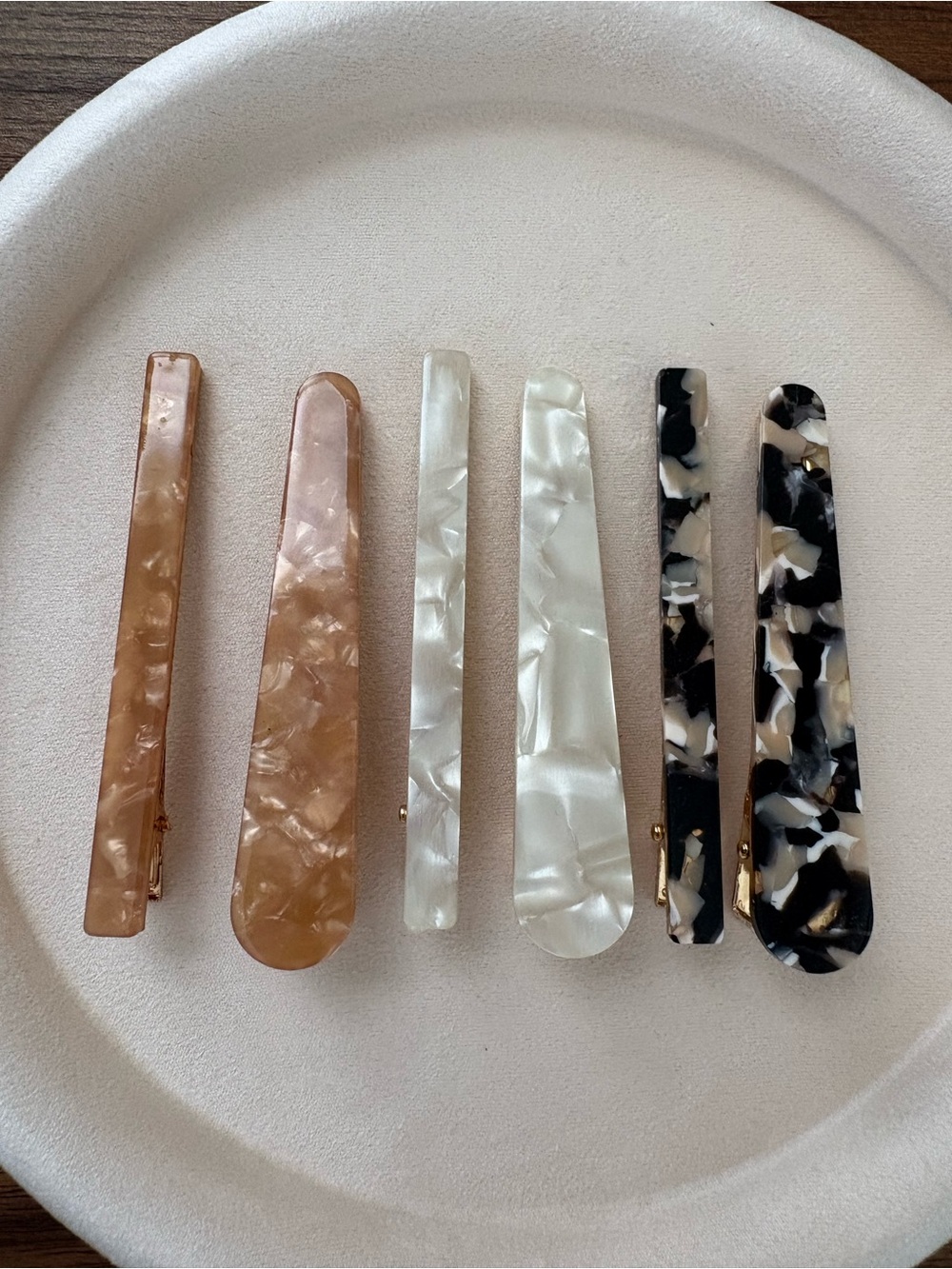 Resin Hair Clip Set